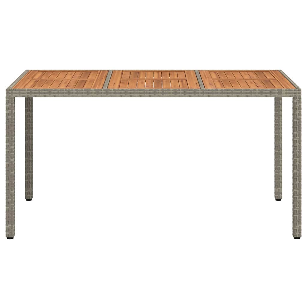 Tuinstafel Grijs 150 x 90 x 75 cm poly rattan is nu te koop bij PeponiXL, paradijselijk wonen!