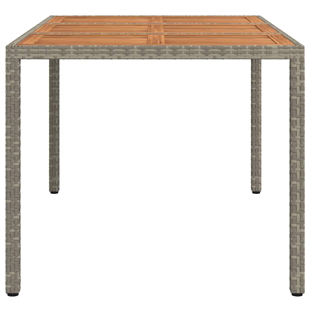 Tuinstafel Grijs 150 x 90 x 75 cm poly rattan is nu te koop bij PeponiXL, paradijselijk wonen!