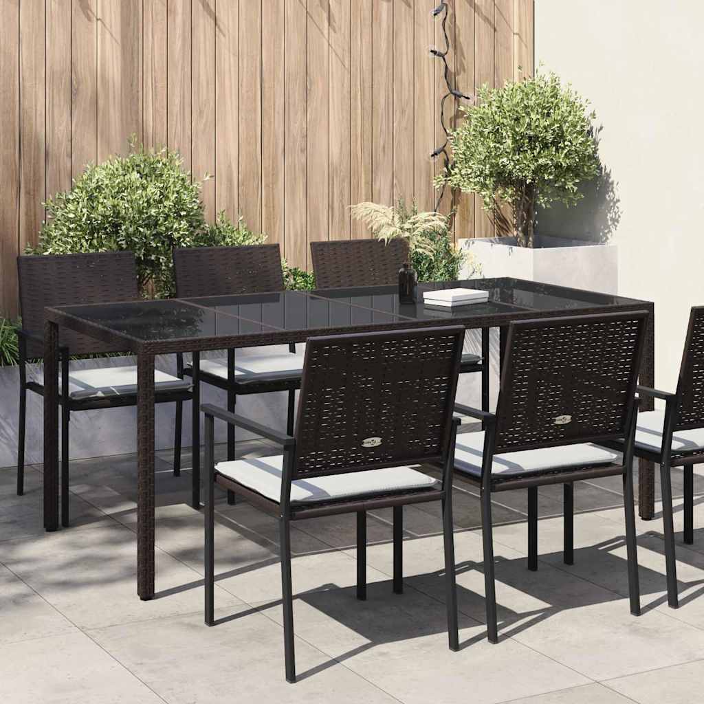 Tuinstafel Bruin 190 x 90 x 75 cm poly rattan is nu te koop bij PeponiXL, paradijselijk wonen!