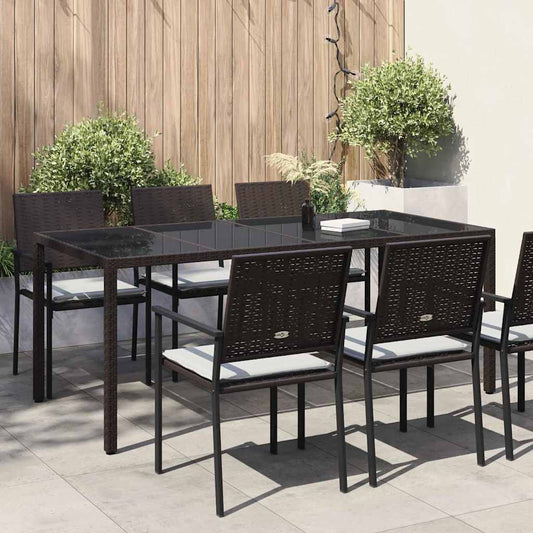 Tuinstafel Bruin 190 x 90 x 75 cm poly rattan is nu te koop bij PeponiXL, paradijselijk wonen!