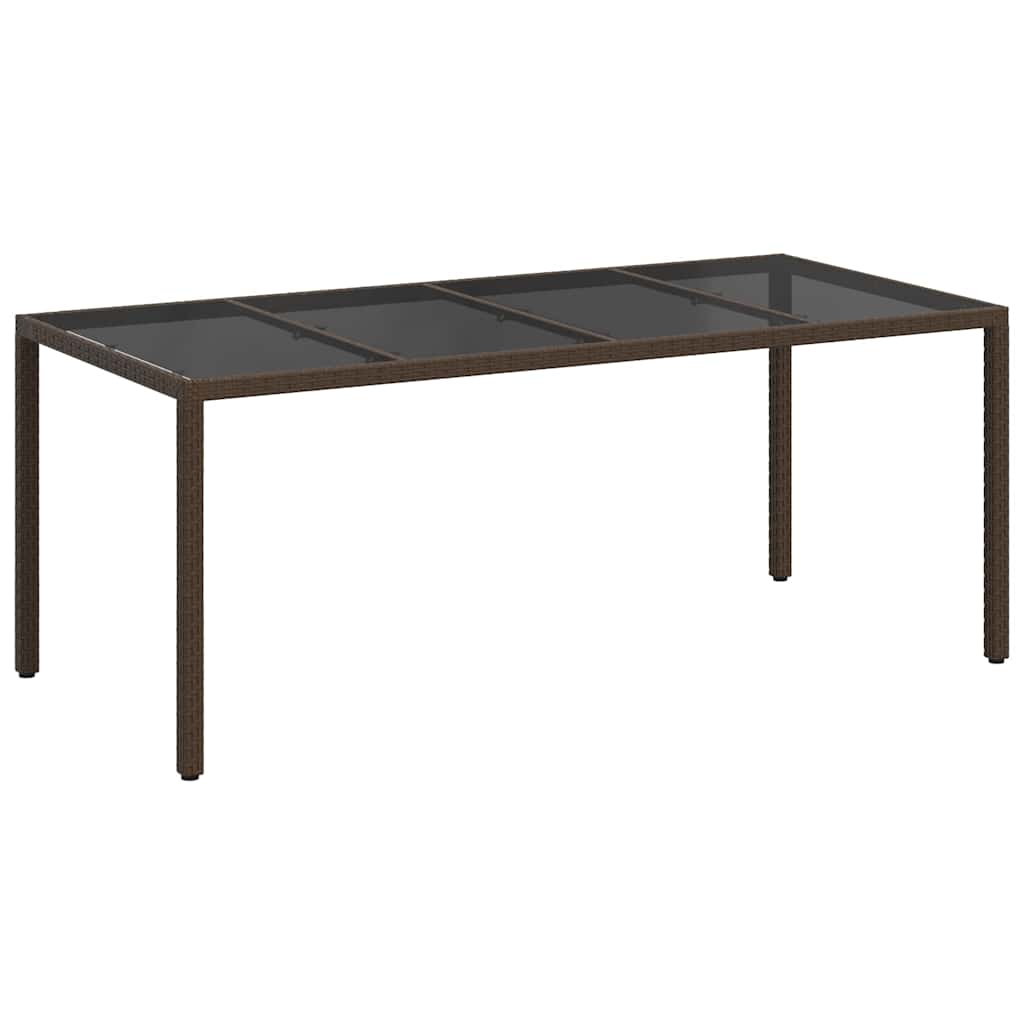 Tuinstafel Bruin 190 x 90 x 75 cm poly rattan is nu te koop bij PeponiXL, paradijselijk wonen!