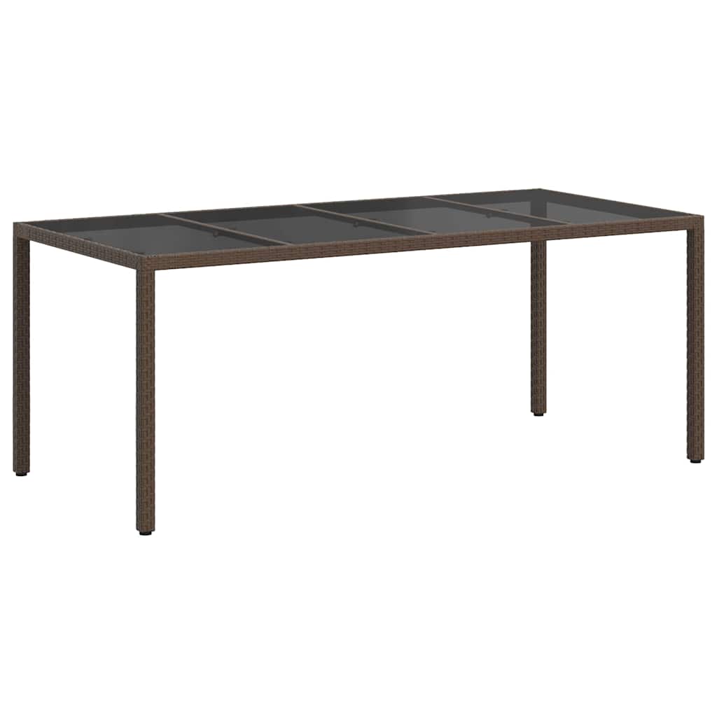 Tuinstafel Bruin 190 x 90 x 75 cm poly rattan is nu te koop bij PeponiXL, paradijselijk wonen!