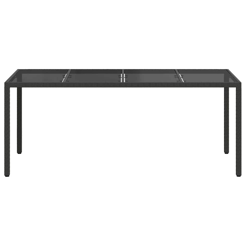 Tuinstafel Zwart 190 x 90 x 75 cm poly rattan is nu te koop bij PeponiXL, paradijselijk wonen!