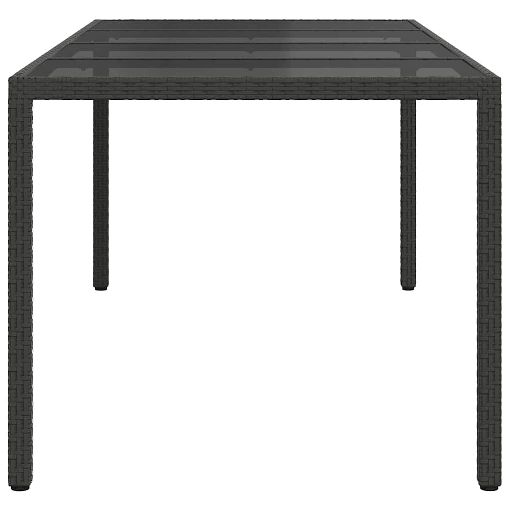 Tuinstafel Zwart 190 x 90 x 75 cm poly rattan is nu te koop bij PeponiXL, paradijselijk wonen!