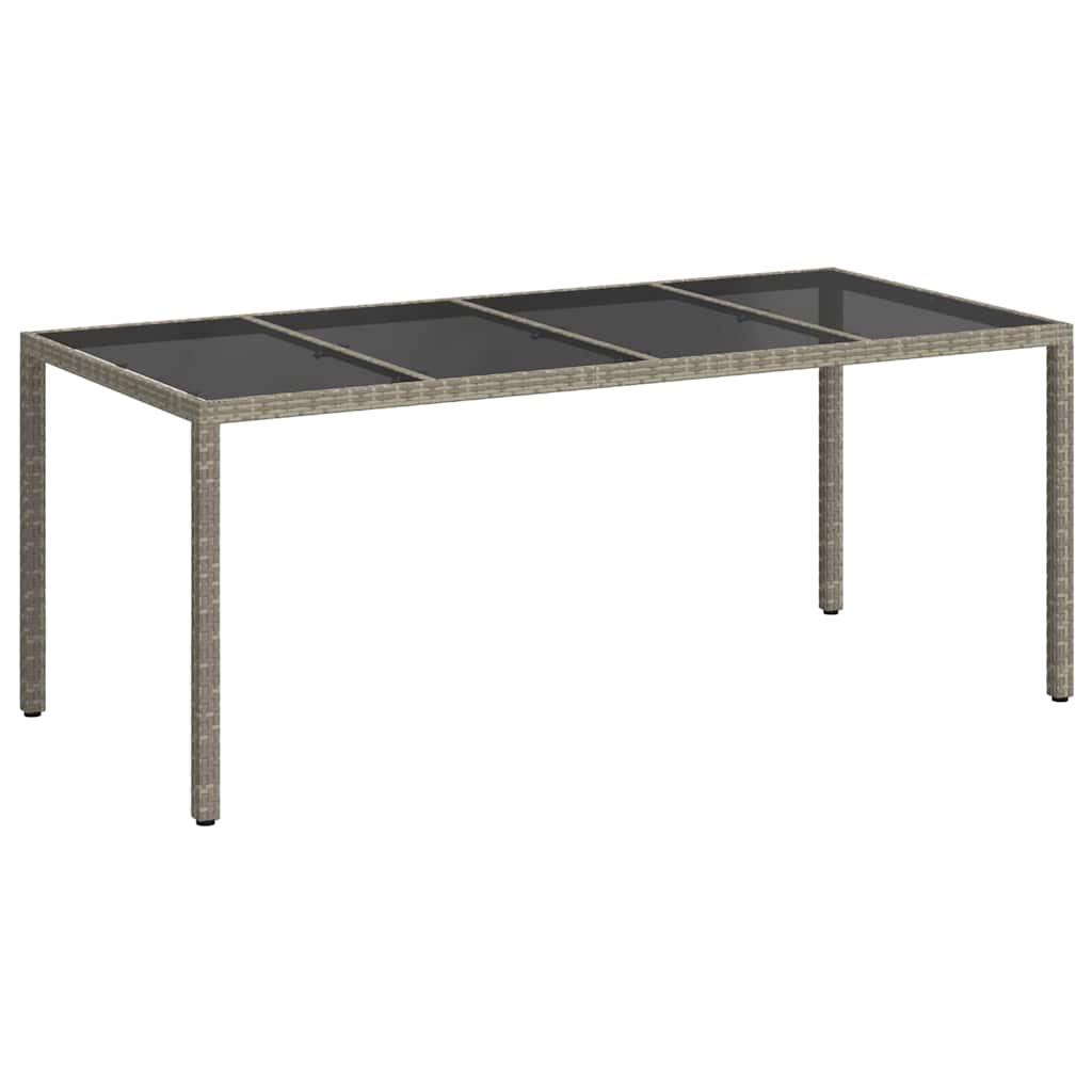 Tuinstafel Grijs 190 x 90 x 75 cm poly rattan is nu te koop bij PeponiXL, paradijselijk wonen!