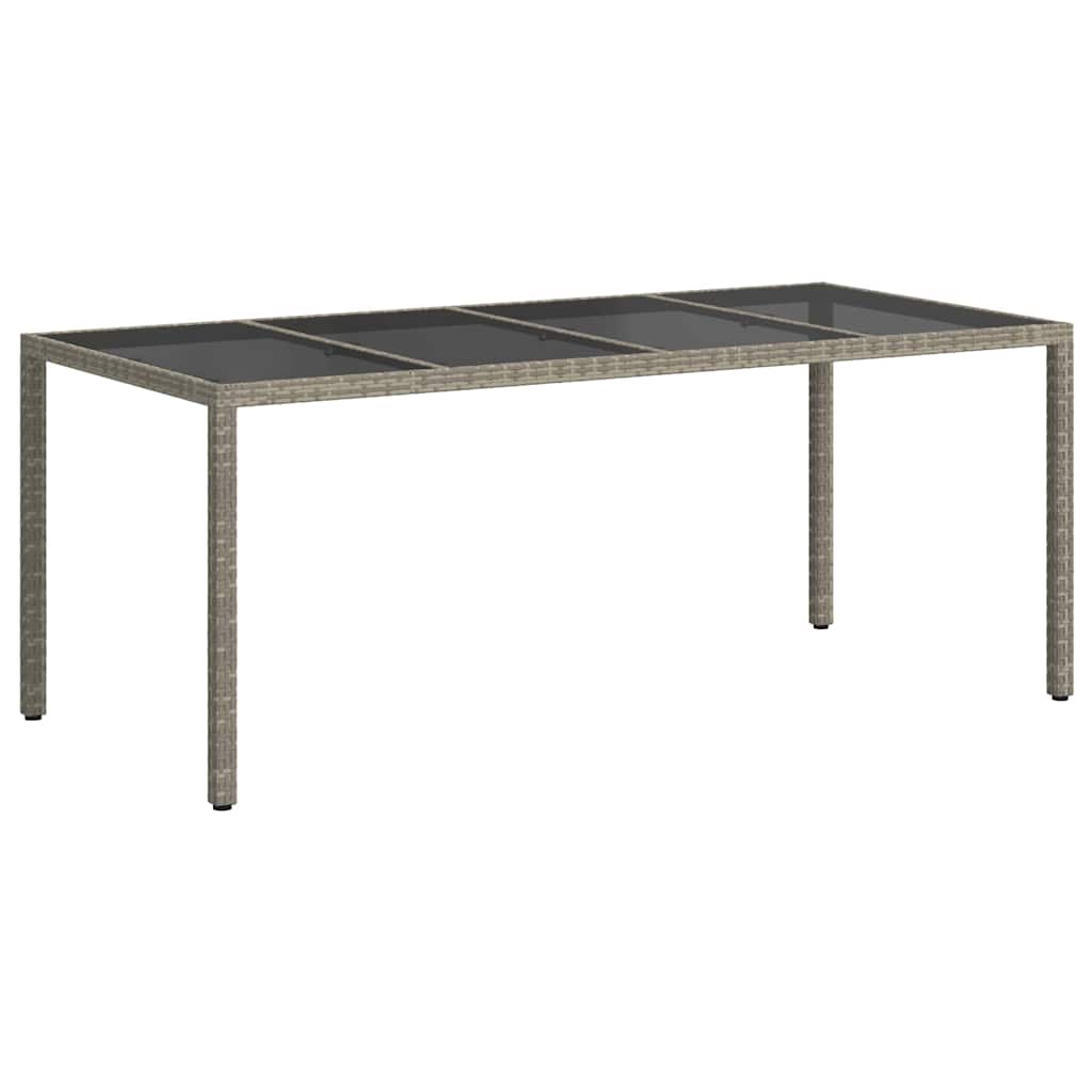 Tuinstafel Grijs 190 x 90 x 75 cm poly rattan is nu te koop bij PeponiXL, paradijselijk wonen!