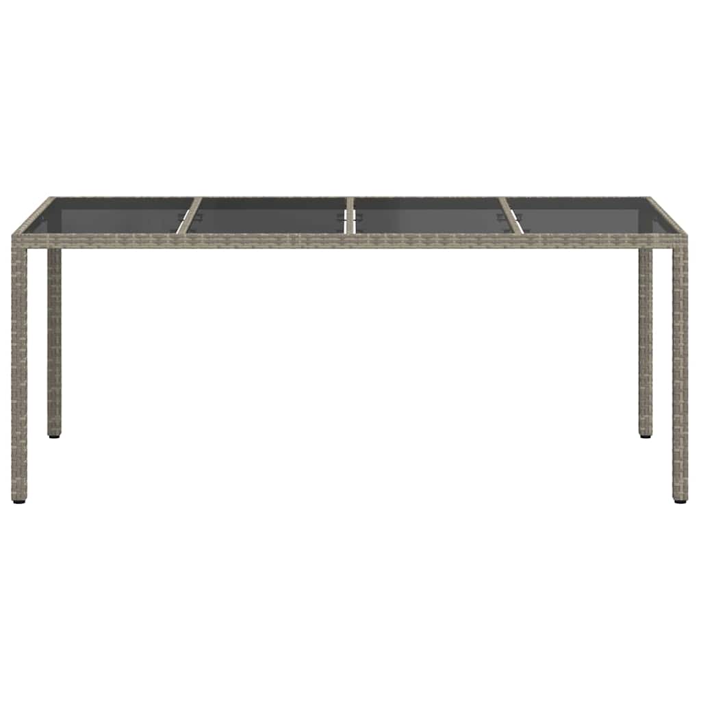 Tuinstafel Grijs 190 x 90 x 75 cm poly rattan is nu te koop bij PeponiXL, paradijselijk wonen!