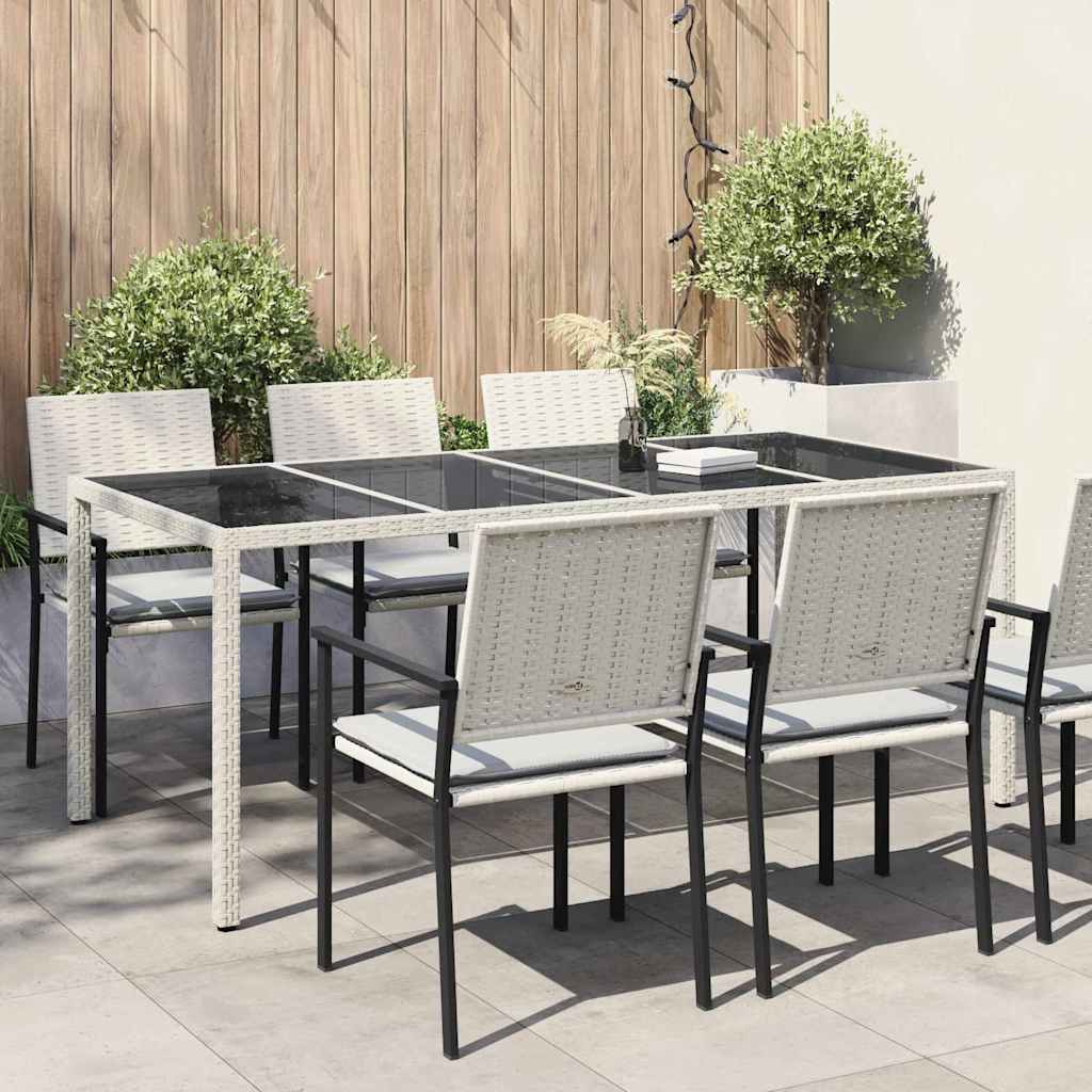 Tuinstafel Wit 190 x 90 x 75 cm poly rattan is nu te koop bij PeponiXL, paradijselijk wonen!