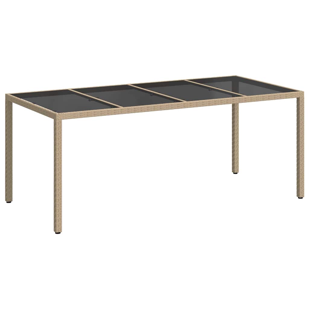 Tuinstafel Beige 190 x 90 x 75 cm poly rattan is nu te koop bij PeponiXL, paradijselijk wonen!
