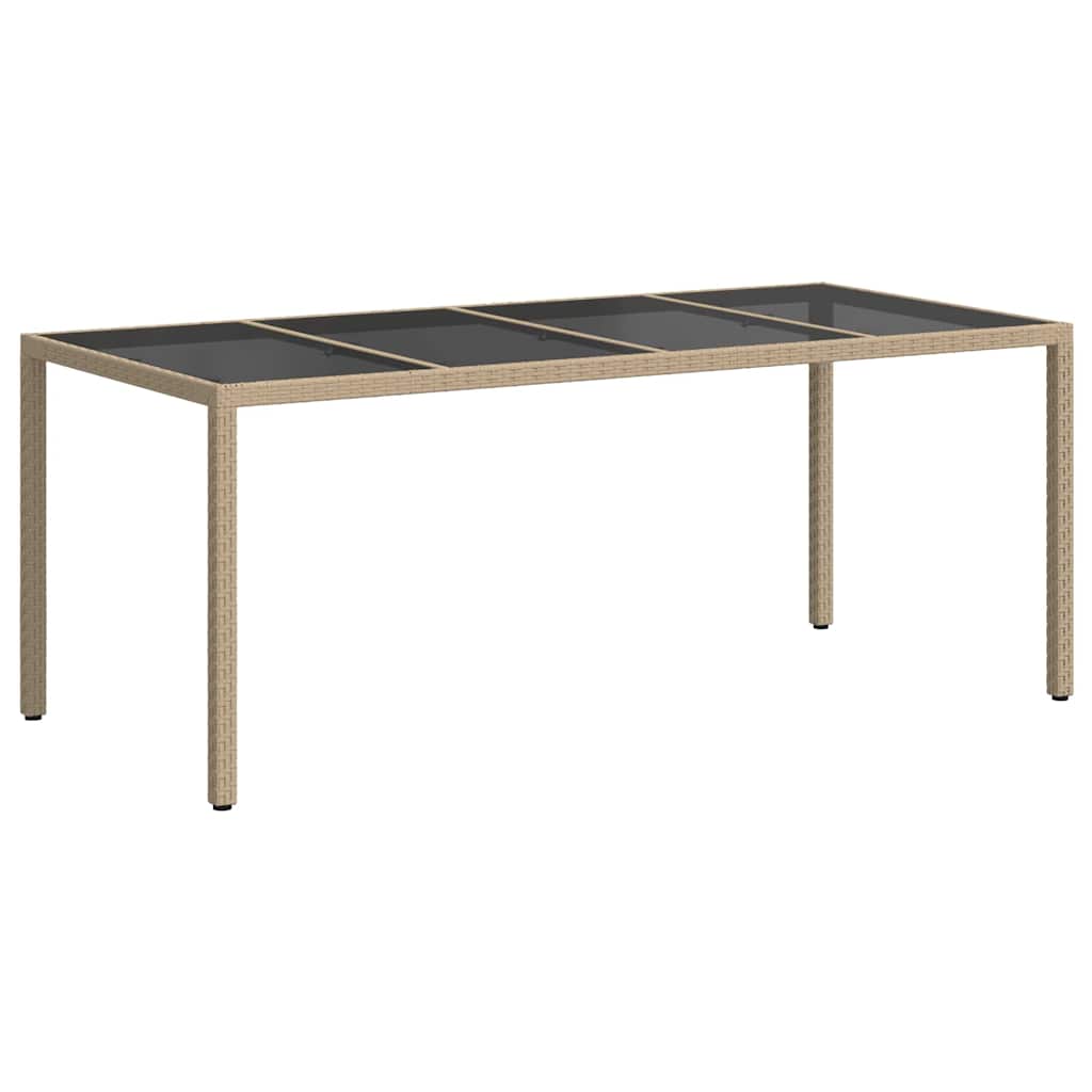 Tuinstafel Beige 190 x 90 x 75 cm poly rattan is nu te koop bij PeponiXL, paradijselijk wonen!