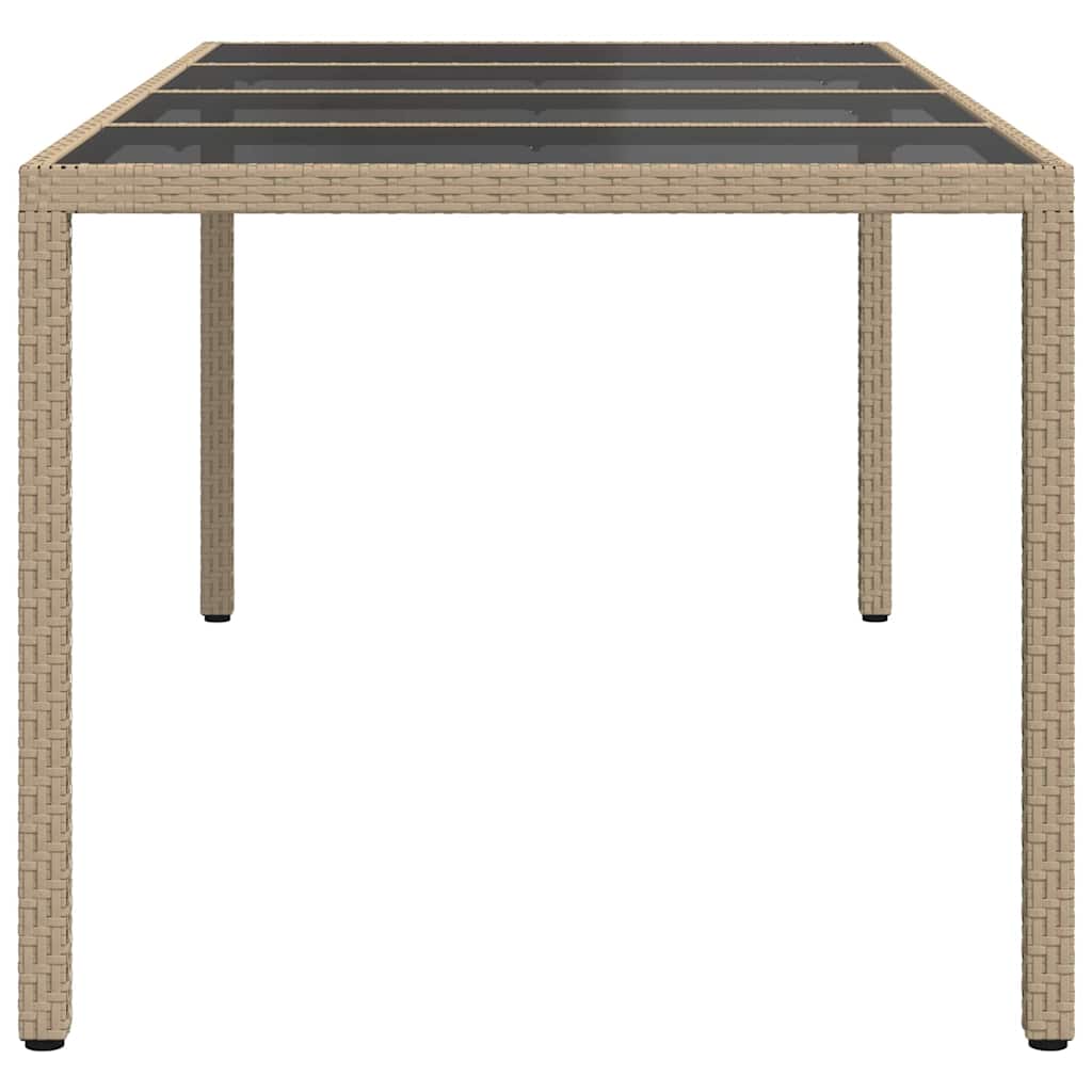 Tuinstafel Beige 190 x 90 x 75 cm poly rattan is nu te koop bij PeponiXL, paradijselijk wonen!