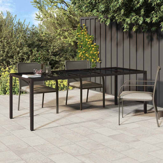 Tuinstafel Bruin 250 x 100 x 75 cm poly rattan is nu te koop bij PeponiXL, paradijselijk wonen!
