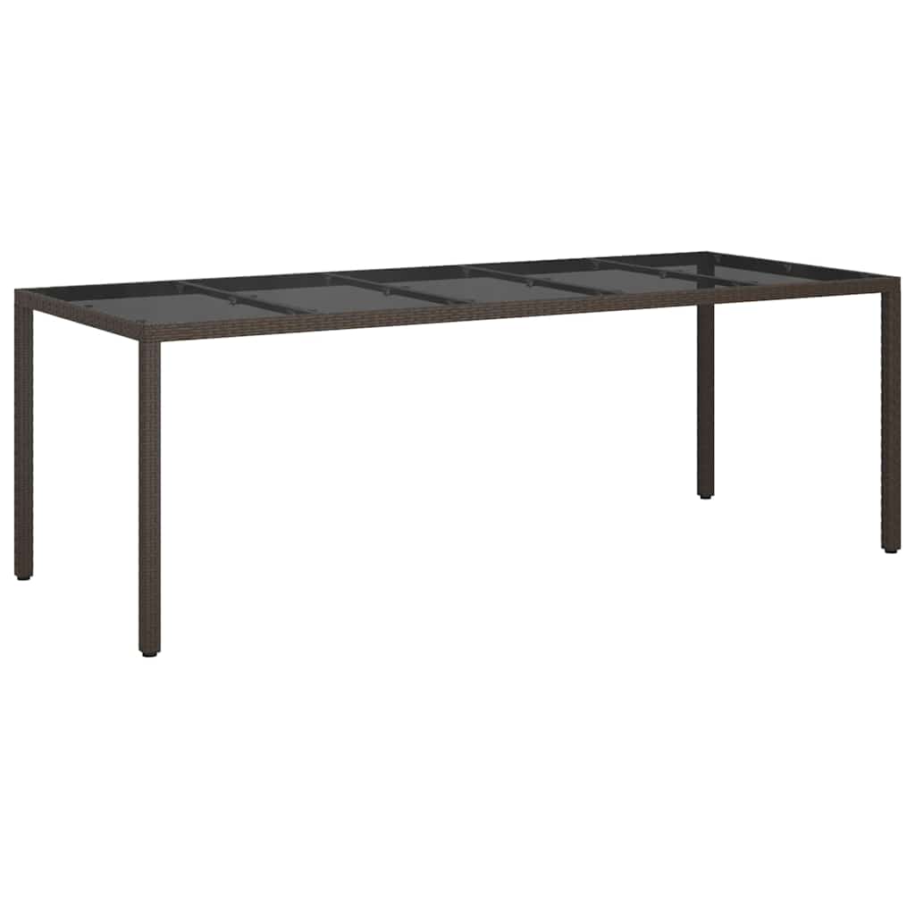 Tuinstafel Bruin 250 x 100 x 75 cm poly rattan is nu te koop bij PeponiXL, paradijselijk wonen!