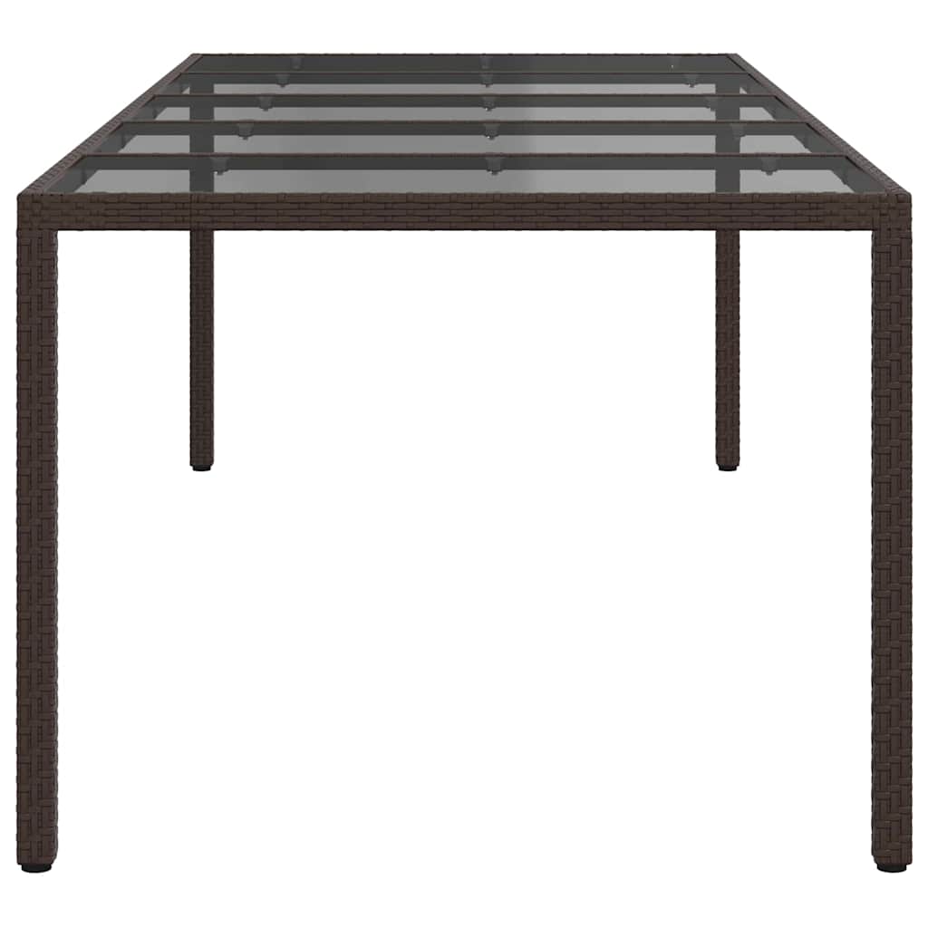 Tuinstafel Bruin 250 x 100 x 75 cm poly rattan is nu te koop bij PeponiXL, paradijselijk wonen!