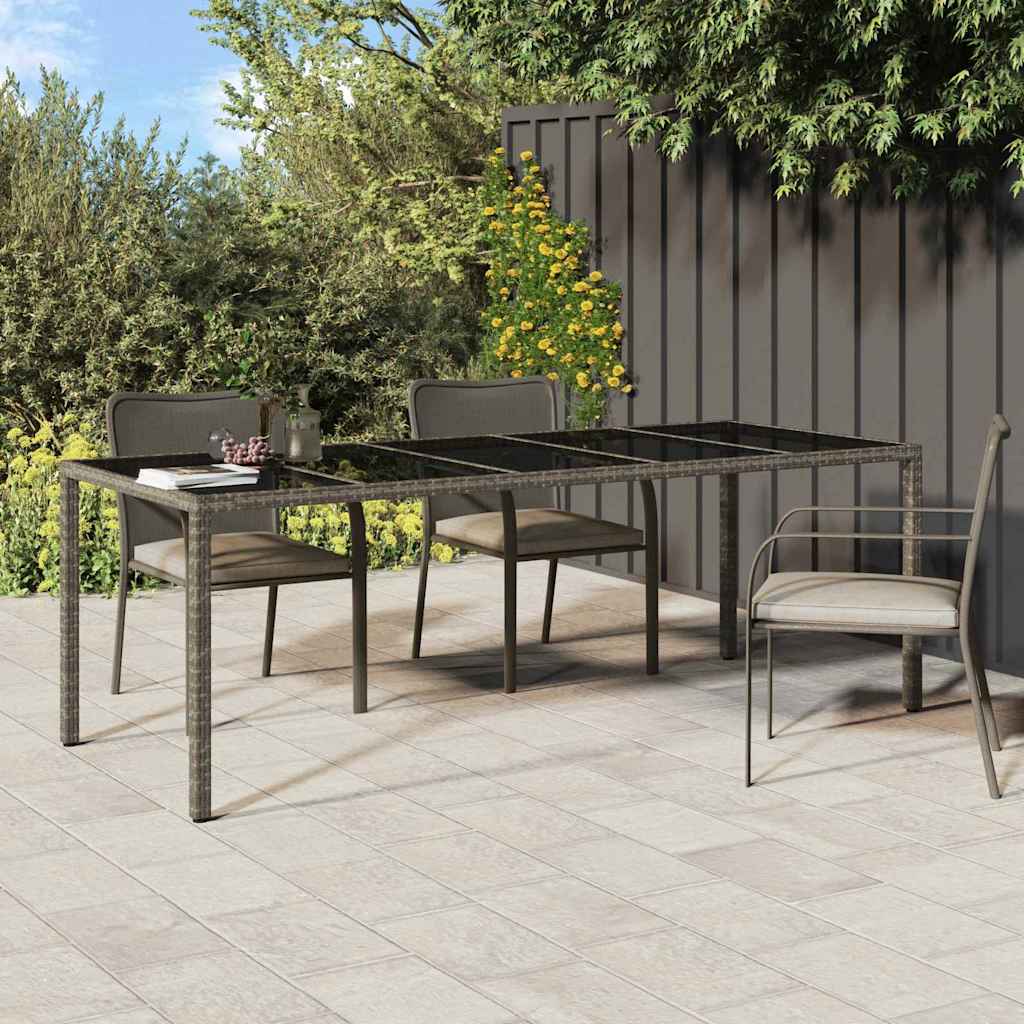 Tuinstafel Grijs 250 x 100 x 75 cm poly rattan is nu te koop bij PeponiXL, paradijselijk wonen!