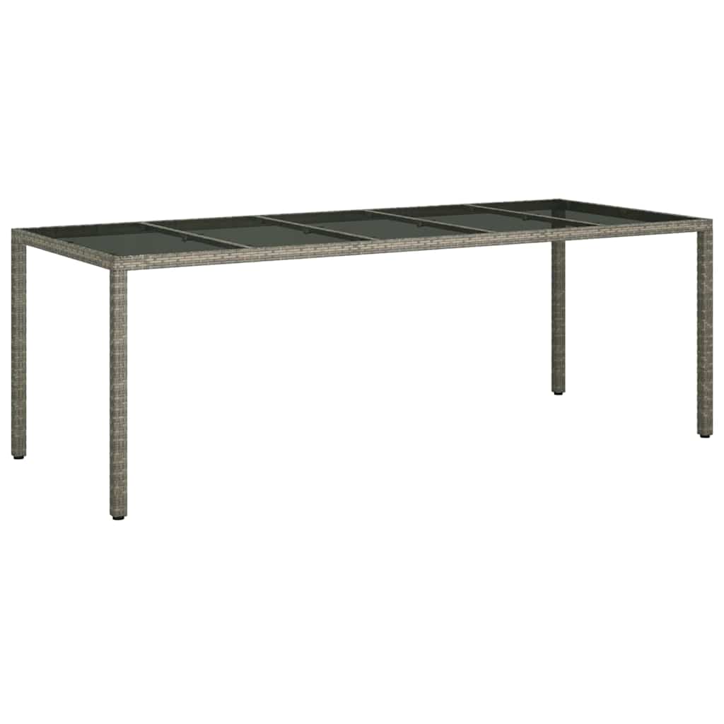 Tuinstafel Grijs 250 x 100 x 75 cm poly rattan is nu te koop bij PeponiXL, paradijselijk wonen!