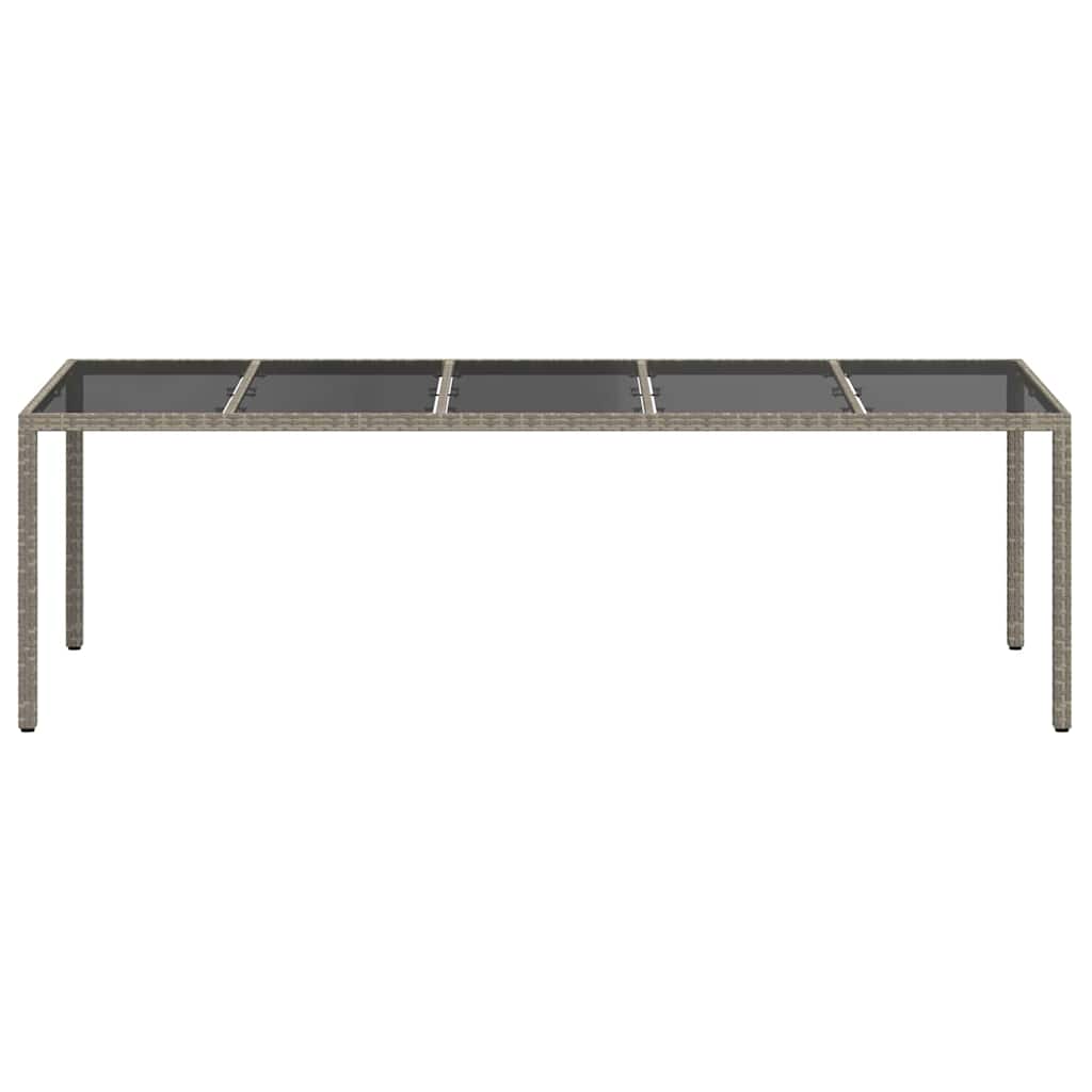 Tuinstafel Grijs 250 x 100 x 75 cm poly rattan is nu te koop bij PeponiXL, paradijselijk wonen!