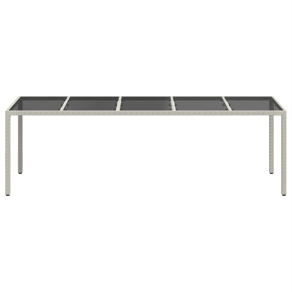 Tuintafel 250x100x75 cm poly rattan en gehard glas wit is nu te koop bij PeponiXL, paradijselijk wonen!