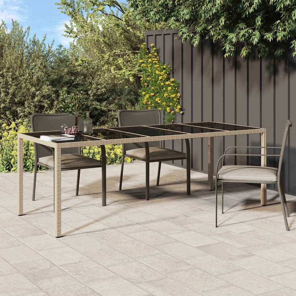 Tuinstafel Beige 250 x 100 x 75 cm poly rattan is nu te koop bij PeponiXL, paradijselijk wonen!