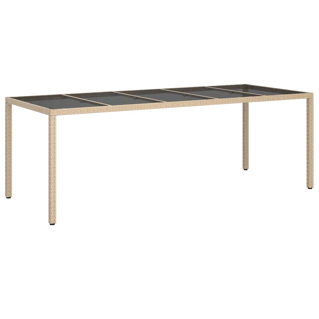 Tuinstafel Beige 250 x 100 x 75 cm poly rattan is nu te koop bij PeponiXL, paradijselijk wonen!