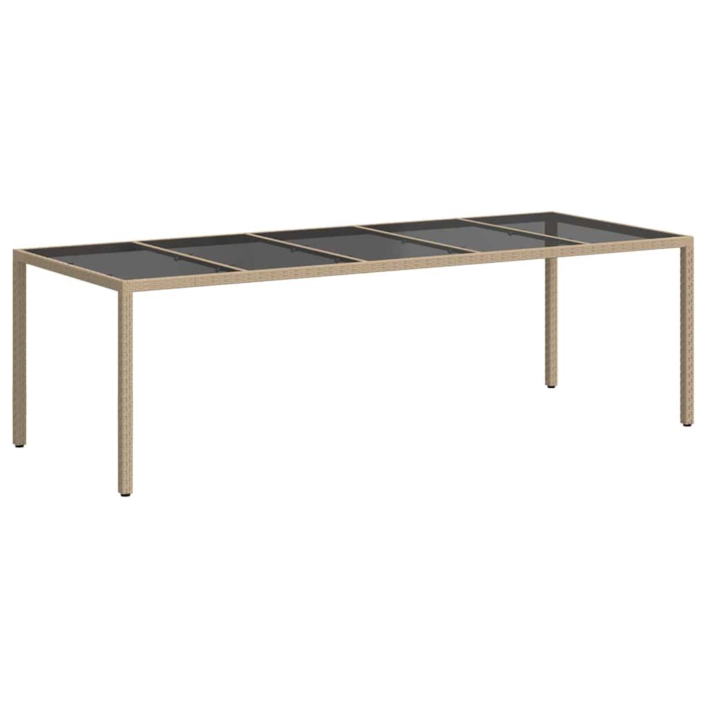 Tuinstafel Beige 250 x 100 x 75 cm poly rattan is nu te koop bij PeponiXL, paradijselijk wonen!