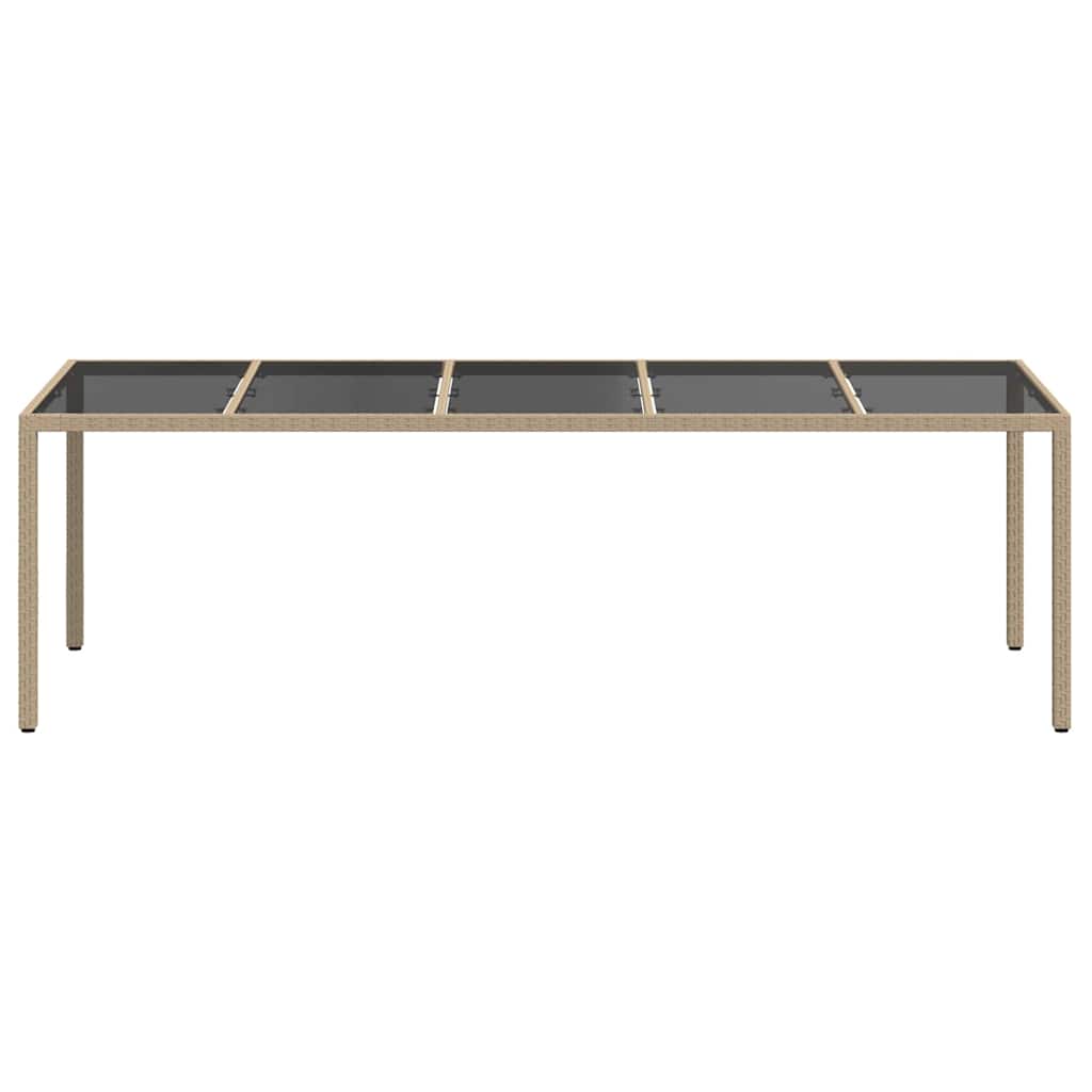 Tuinstafel Beige 250 x 100 x 75 cm poly rattan is nu te koop bij PeponiXL, paradijselijk wonen!