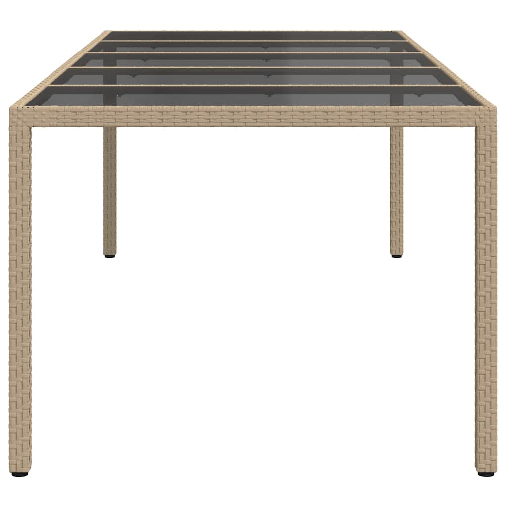 Tuinstafel Beige 250 x 100 x 75 cm poly rattan is nu te koop bij PeponiXL, paradijselijk wonen!