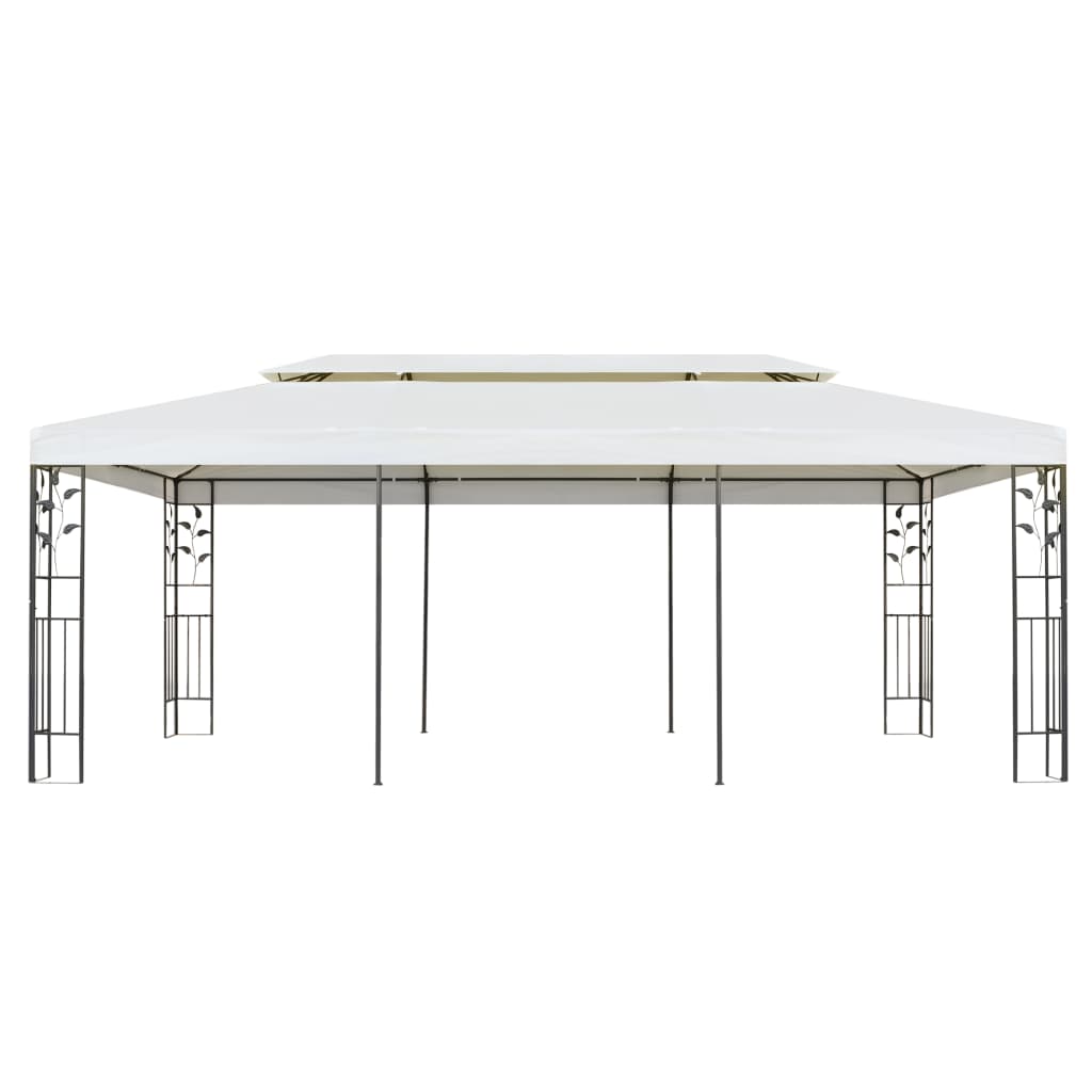 Prieel met dubbel dak 6x3 m wit is nu te koop bij PeponiXL, paradijselijk wonen!