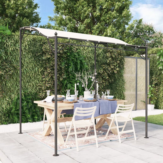 Luifel 2x2,3 m 180 g/m² stof en staal crèmekleurig is nu te koop bij PeponiXL, paradijselijk wonen!