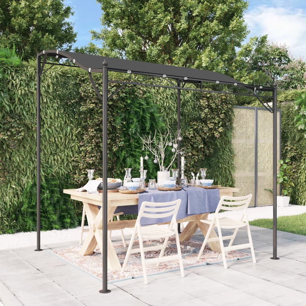 Luifel 2x2,3 m 180 g/m² stof en staal antracietkleurig is nu te koop bij PeponiXL, paradijselijk wonen!