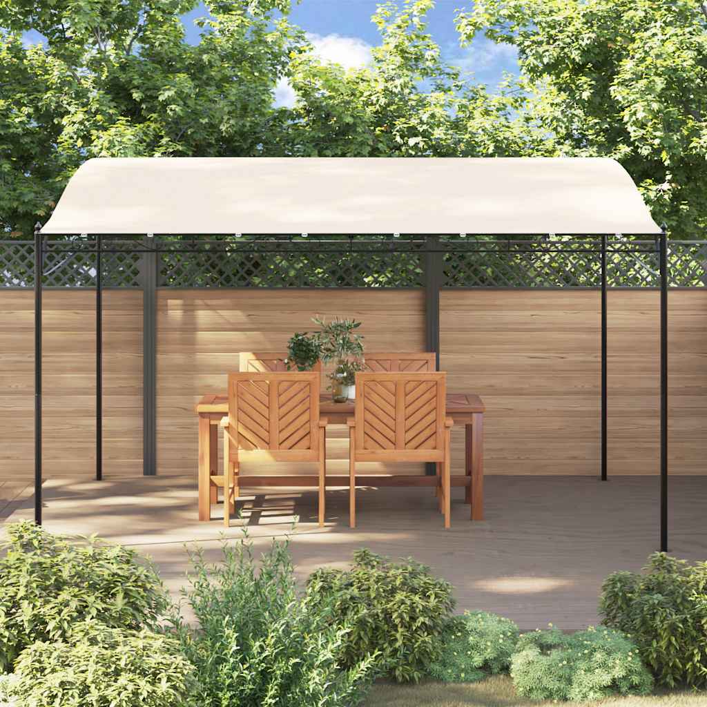 Luifel 4x3 m 180 g/m² stof en staal crèmekleurig is nu te koop bij PeponiXL, paradijselijk wonen!