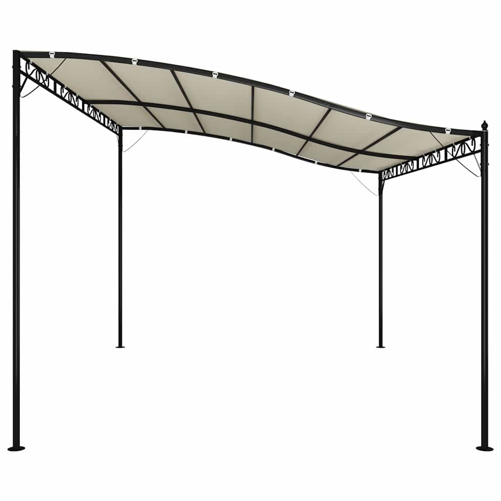 Luifel 4x3 m 180 g/m² stof en staal crèmekleurig is nu te koop bij PeponiXL, paradijselijk wonen!