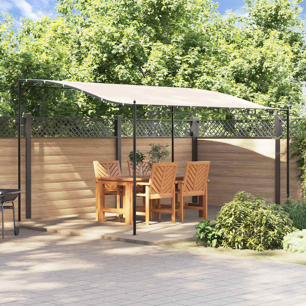 Luifel 4x3 m 180 g/m² stof en staal crèmekleurig is nu te koop bij PeponiXL, paradijselijk wonen!