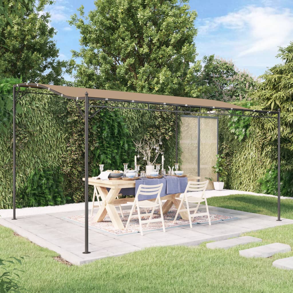 Luifel 4x3 m 180 g/m² stof en staal taupe is nu te koop bij PeponiXL, paradijselijk wonen!
