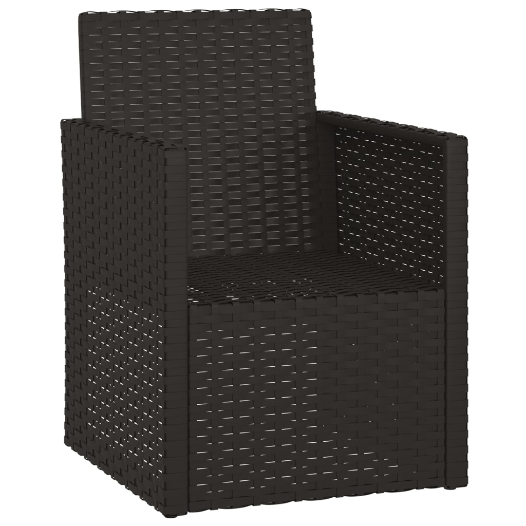 Tuinstoel met kussen poly rattan zwart is nu te koop bij PeponiXL, paradijselijk wonen!