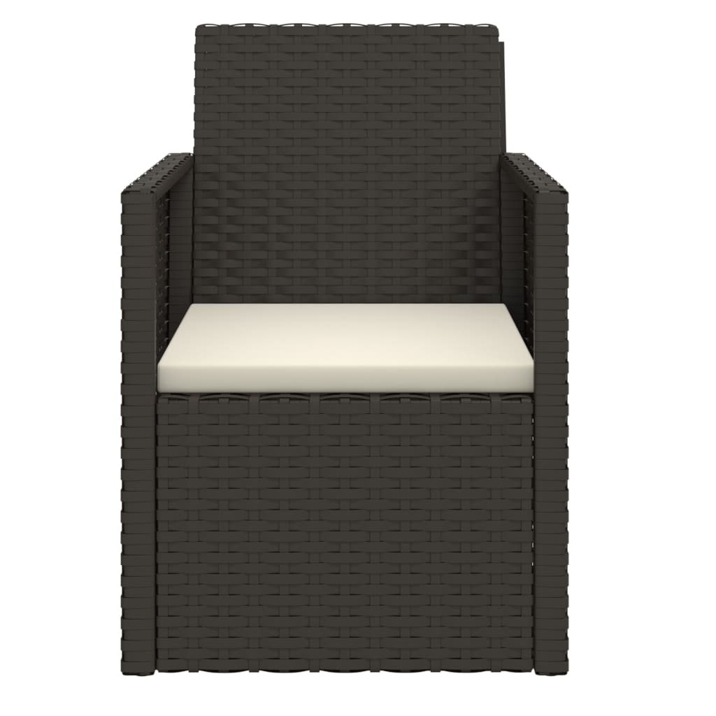 Tuinstoel met kussen poly rattan zwart is nu te koop bij PeponiXL, paradijselijk wonen!