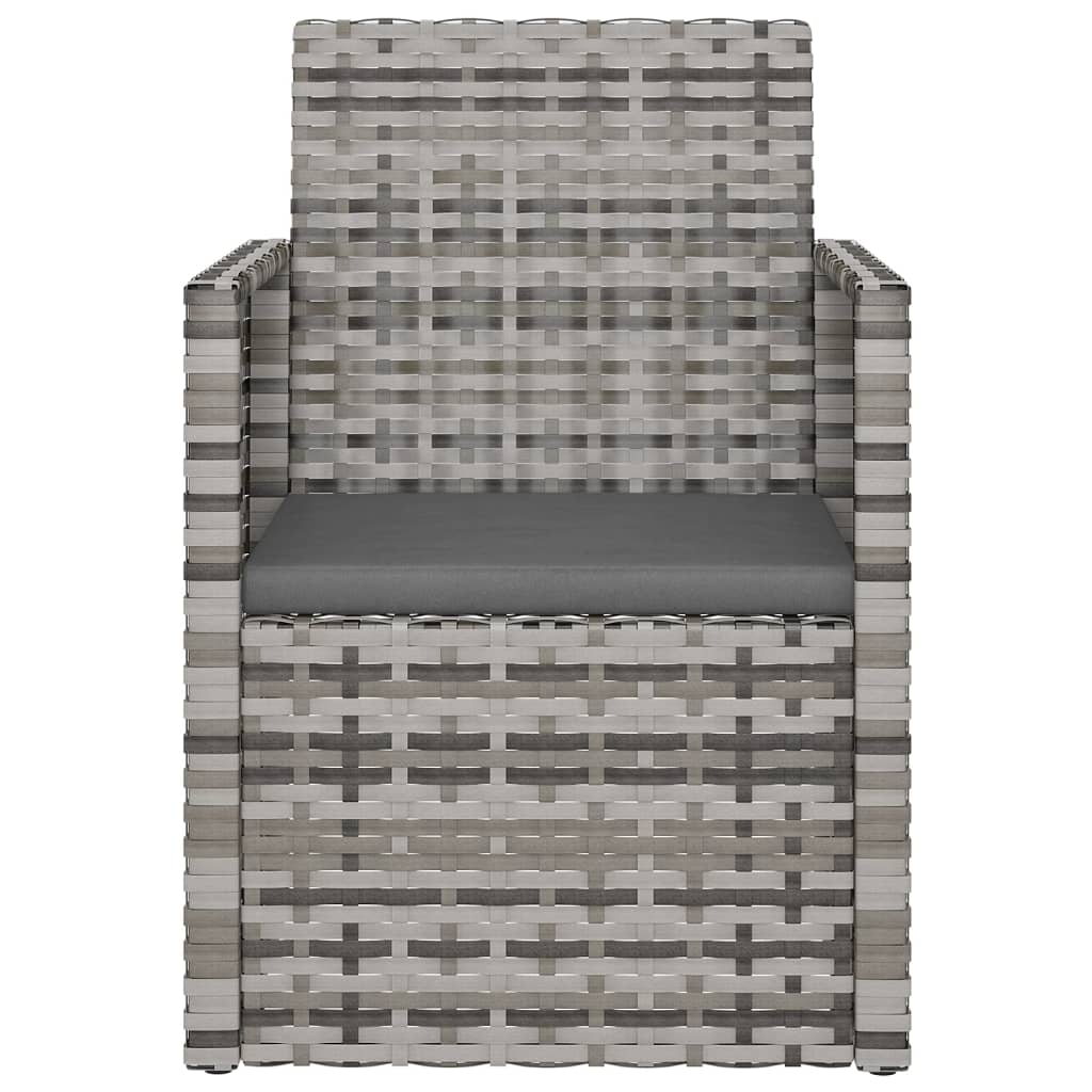 Tuinstoel met kussens poly rattan grijs is nu te koop bij PeponiXL, paradijselijk wonen!