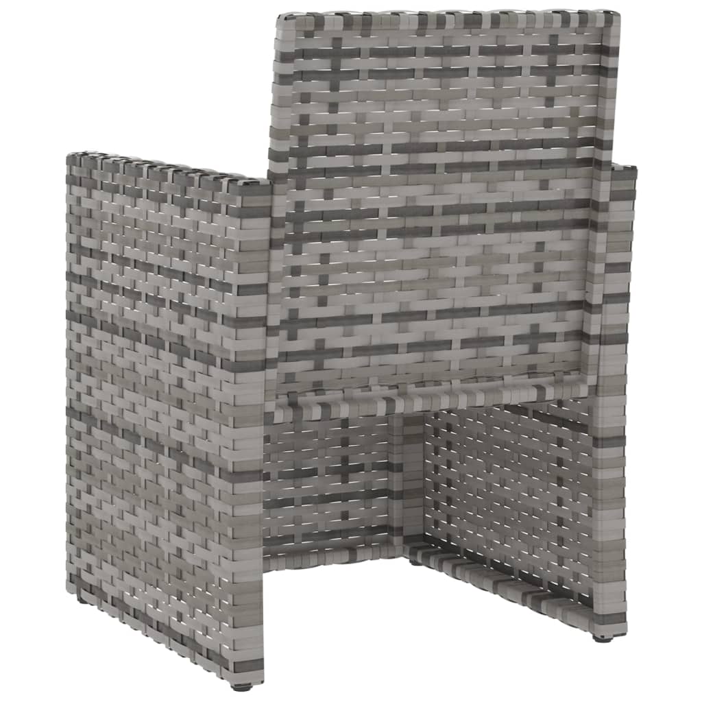 Tuinstoel met kussens poly rattan grijs is nu te koop bij PeponiXL, paradijselijk wonen!