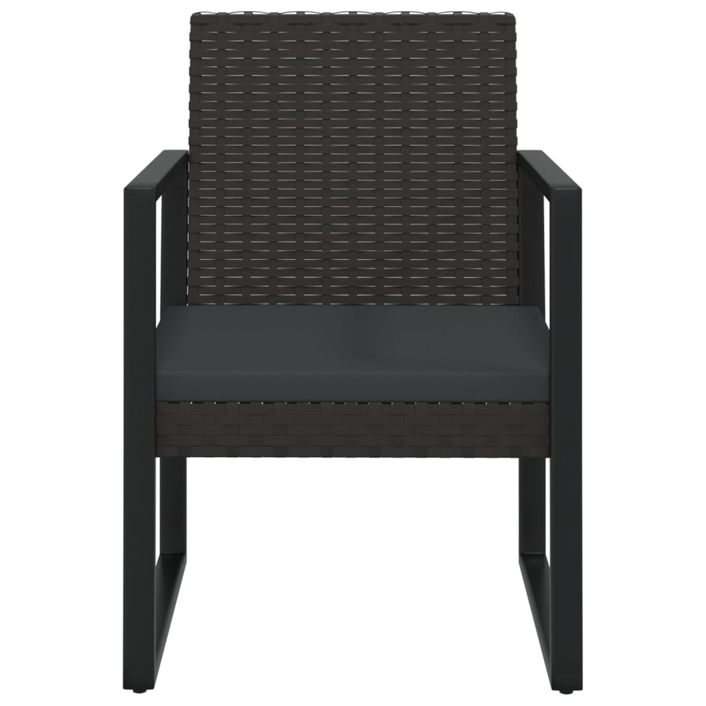 Tuinstoel met kussen poly rattan zwart is nu te koop bij PeponiXL, paradijselijk wonen!