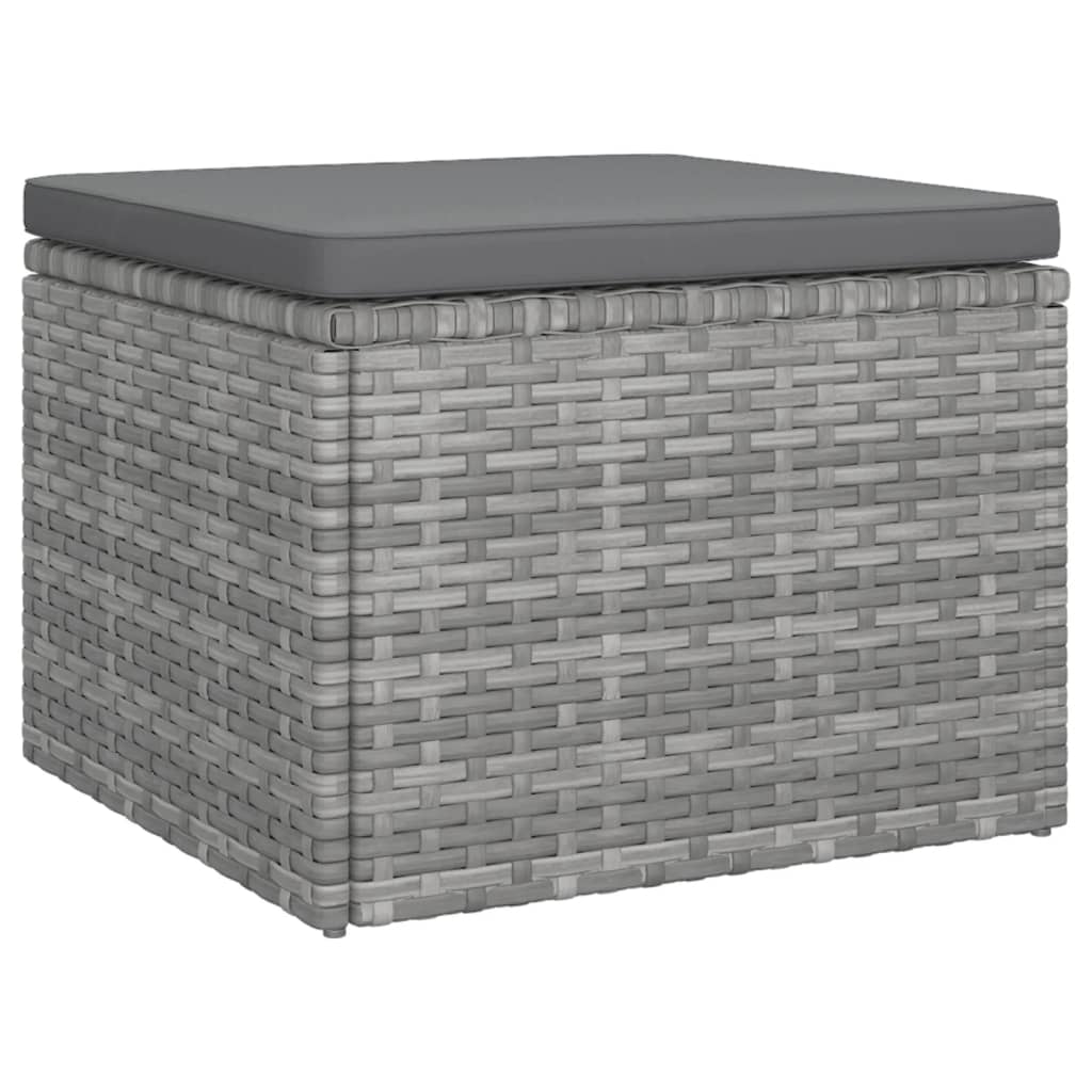Tuinbank 3-zits met dak en voetenbank poly rattan grijs is nu te koop bij PeponiXL, paradijselijk wonen!