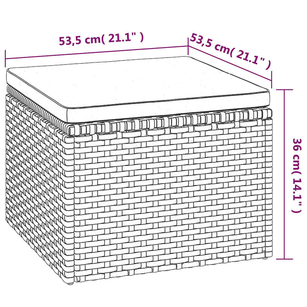 Tuinbank 3-zits met dak en voetenbank poly rattan grijs is nu te koop bij PeponiXL, paradijselijk wonen!