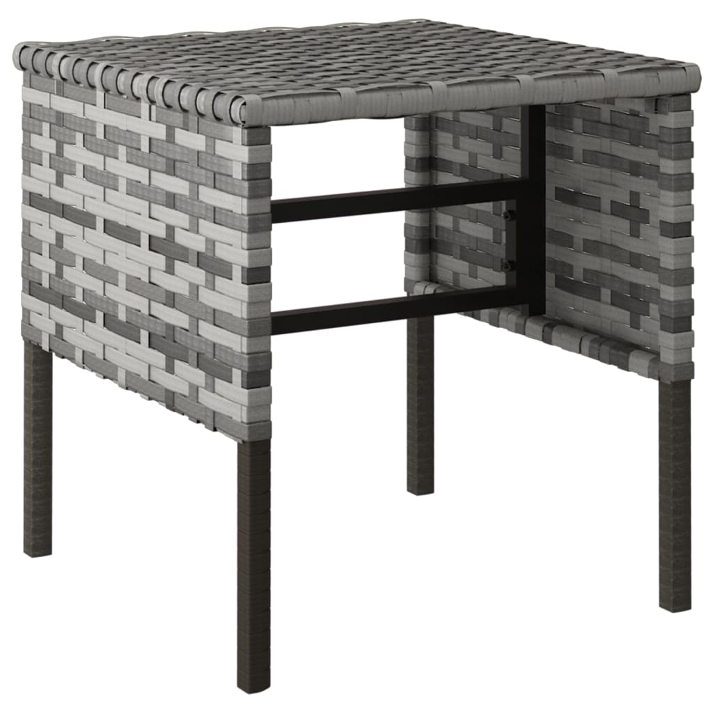Tuinvoetenbanken 4 st met kussens poly rattan grijs is nu te koop bij PeponiXL, paradijselijk wonen!