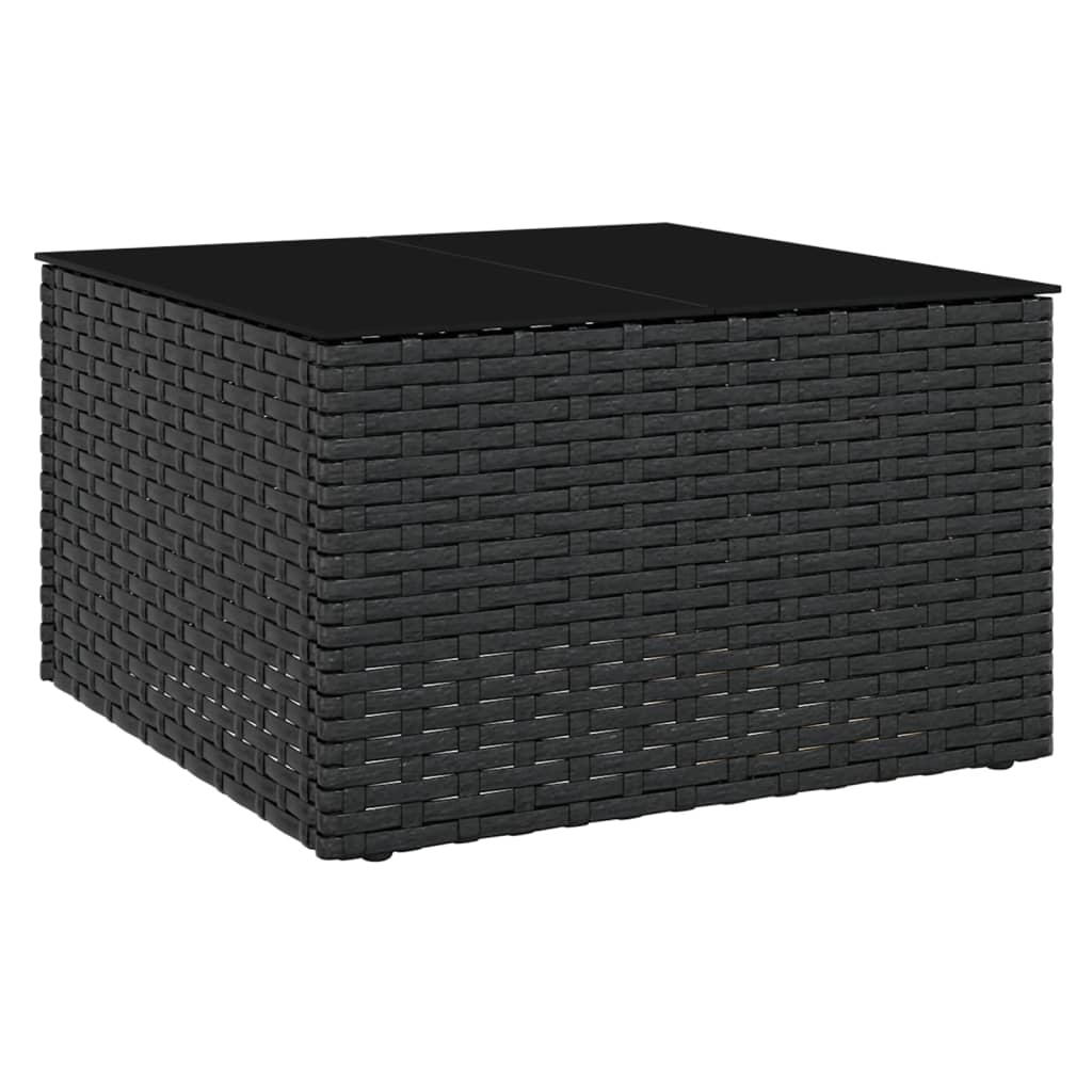 2-delige Loungeset met kussens poly rattan zwart is nu te koop bij PeponiXL, paradijselijk wonen!