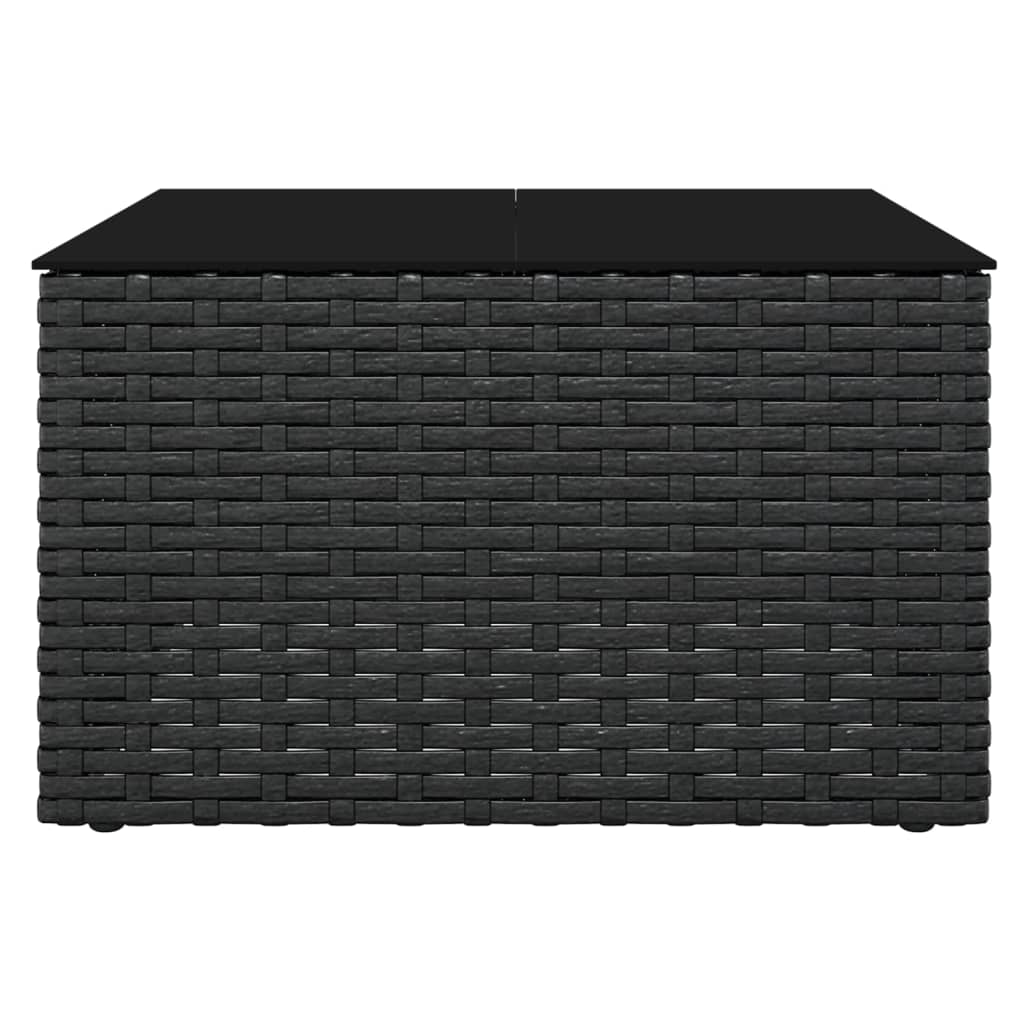 2-delige Loungeset met kussens poly rattan zwart is nu te koop bij PeponiXL, paradijselijk wonen!
