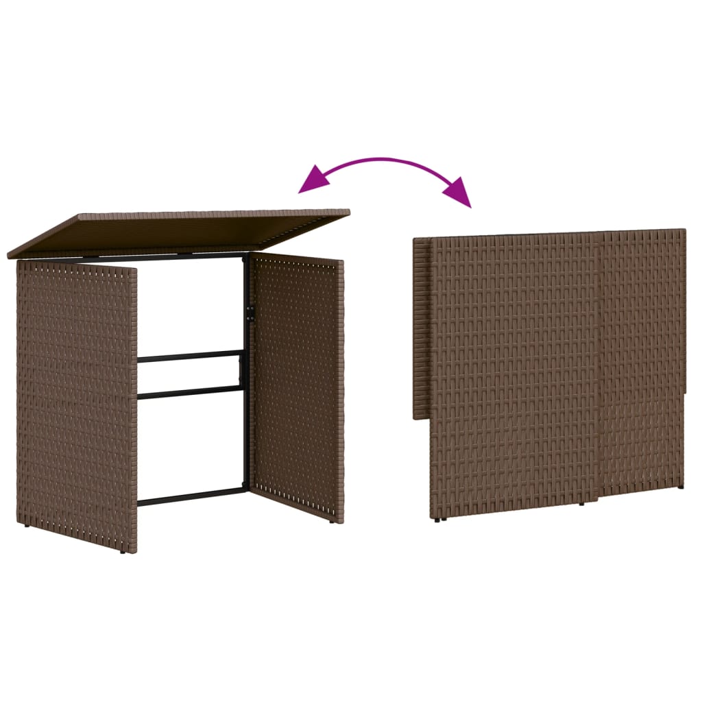 Tuinbank met tafel en kussens L-vormig poly rattan bruin is nu te koop bij PeponiXL, paradijselijk wonen!