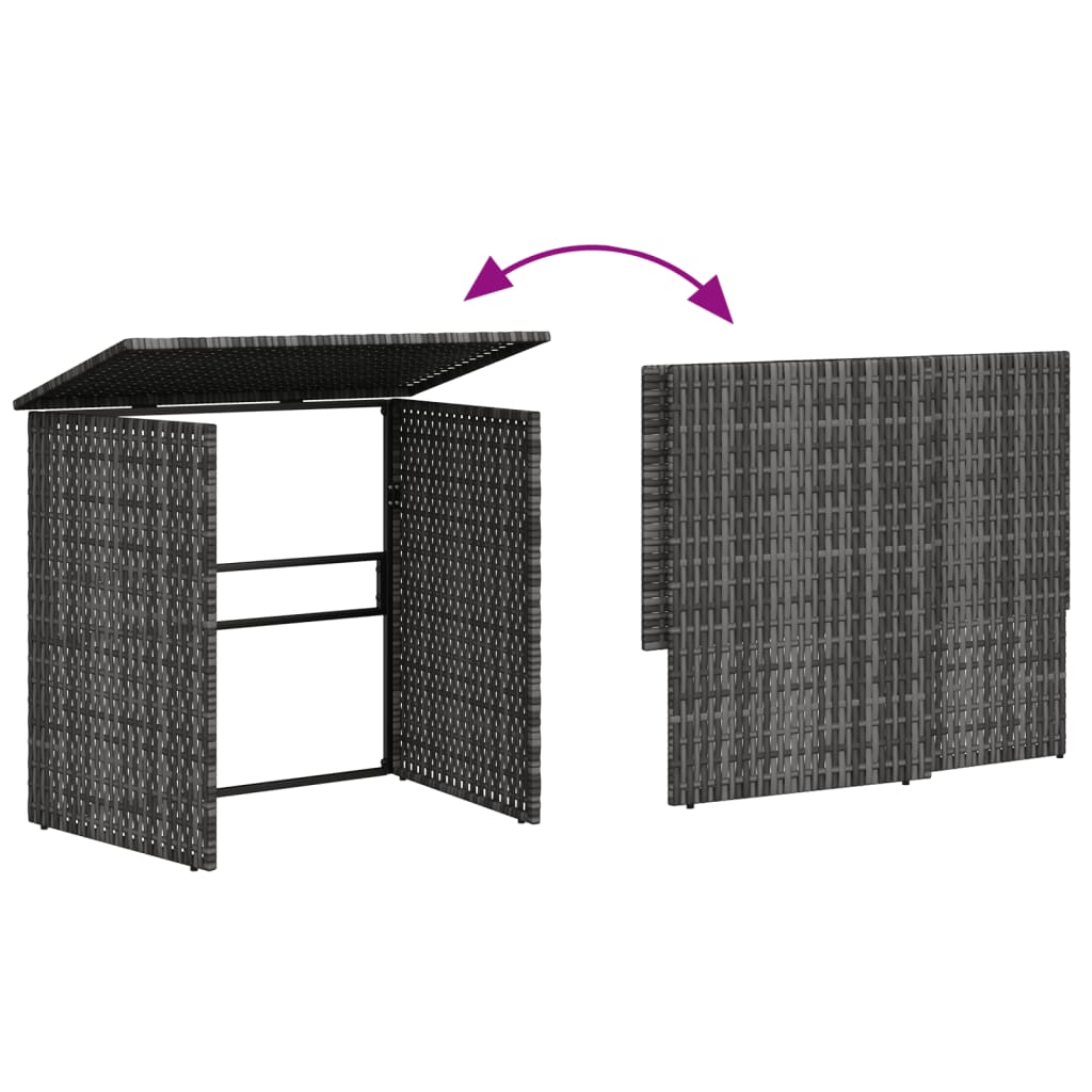 Tuinbank met tafel en kussens L-vormig poly rattan grijs is nu te koop bij PeponiXL, paradijselijk wonen!