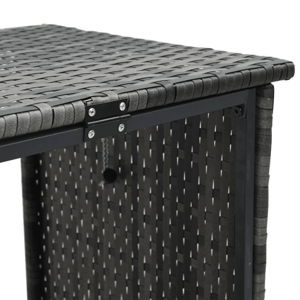 Tuinbank met tafel en kussens L-vormig poly rattan grijs is nu te koop bij PeponiXL, paradijselijk wonen!