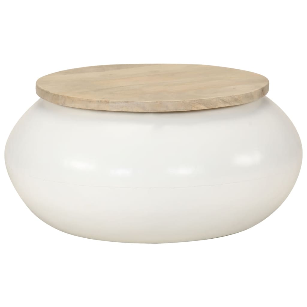 Salontafel 51x51x27 cm massief mangohout is nu te koop bij PeponiXL, paradijselijk wonen!