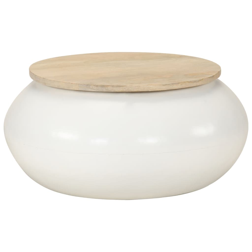 Salontafel 51x51x27 cm massief mangohout is nu te koop bij PeponiXL, paradijselijk wonen!