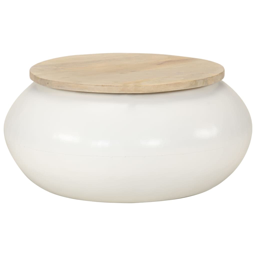 Salontafel 51x51x27 cm massief mangohout is nu te koop bij PeponiXL, paradijselijk wonen!